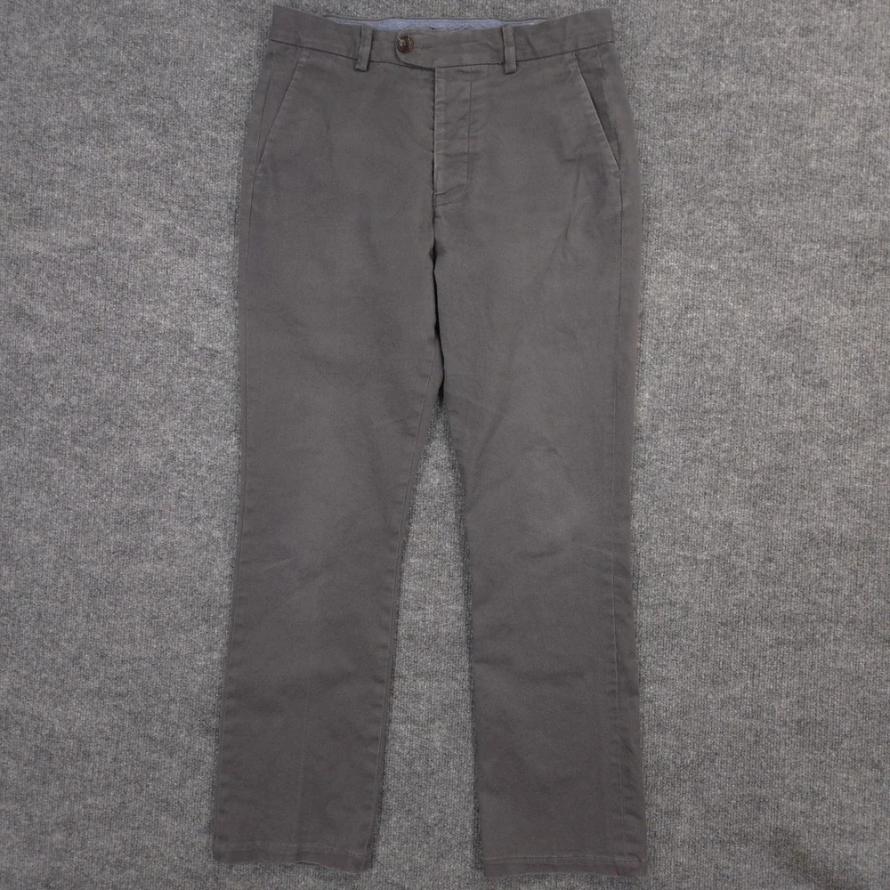 Gustin Stretch Chino Pants Mens 32X31 Graphite Washed Straight Fit Twill #100